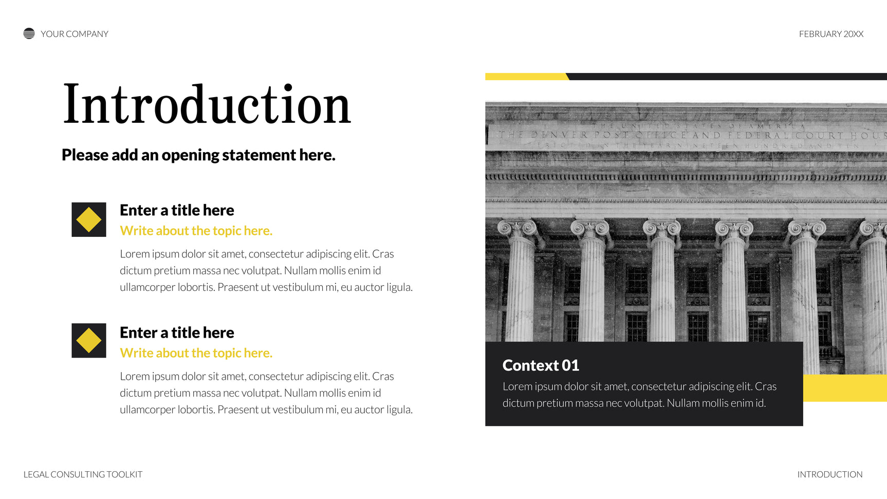 Black Classic Legal Presentation