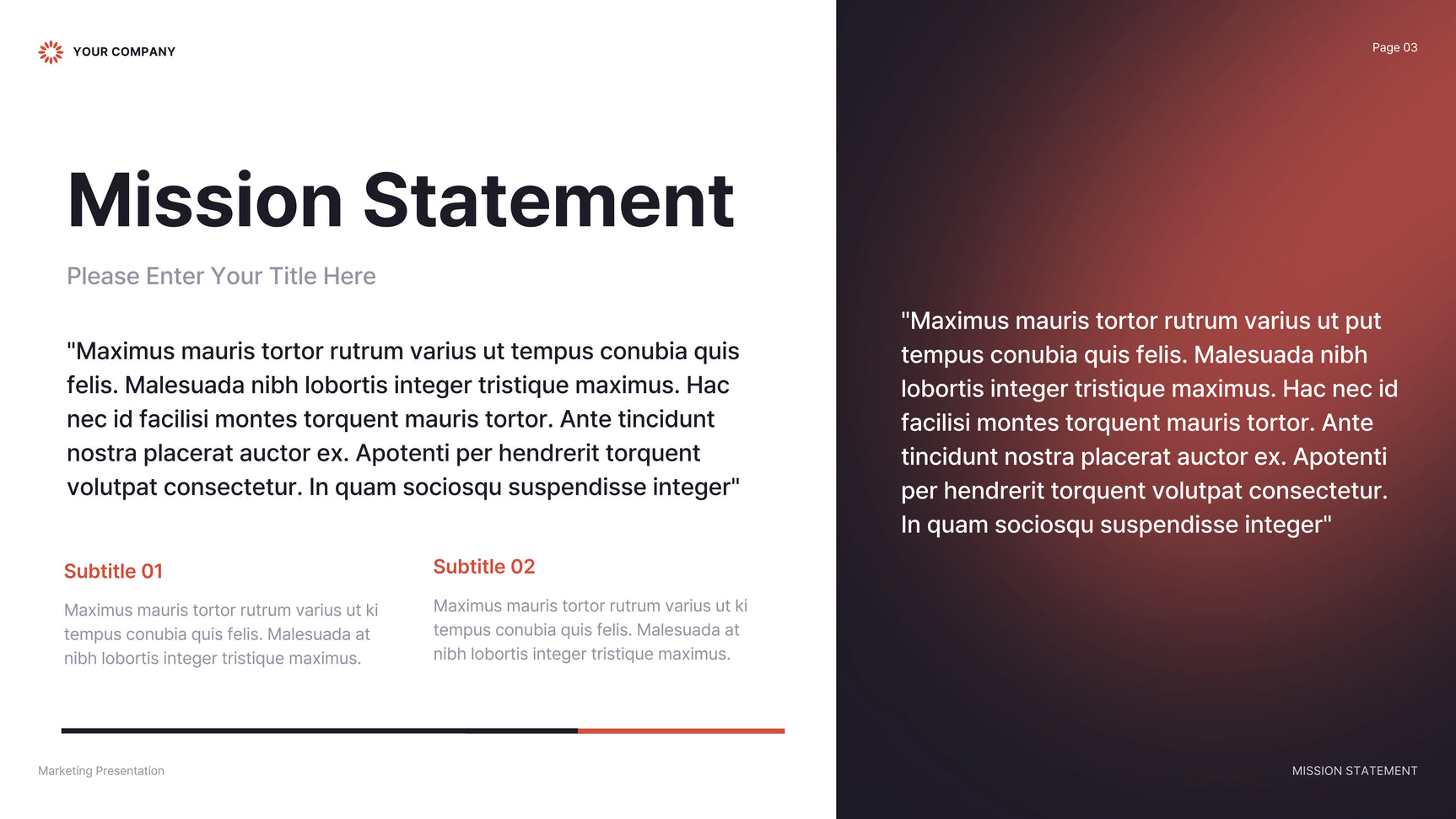 Red Modern Marketing Presentation