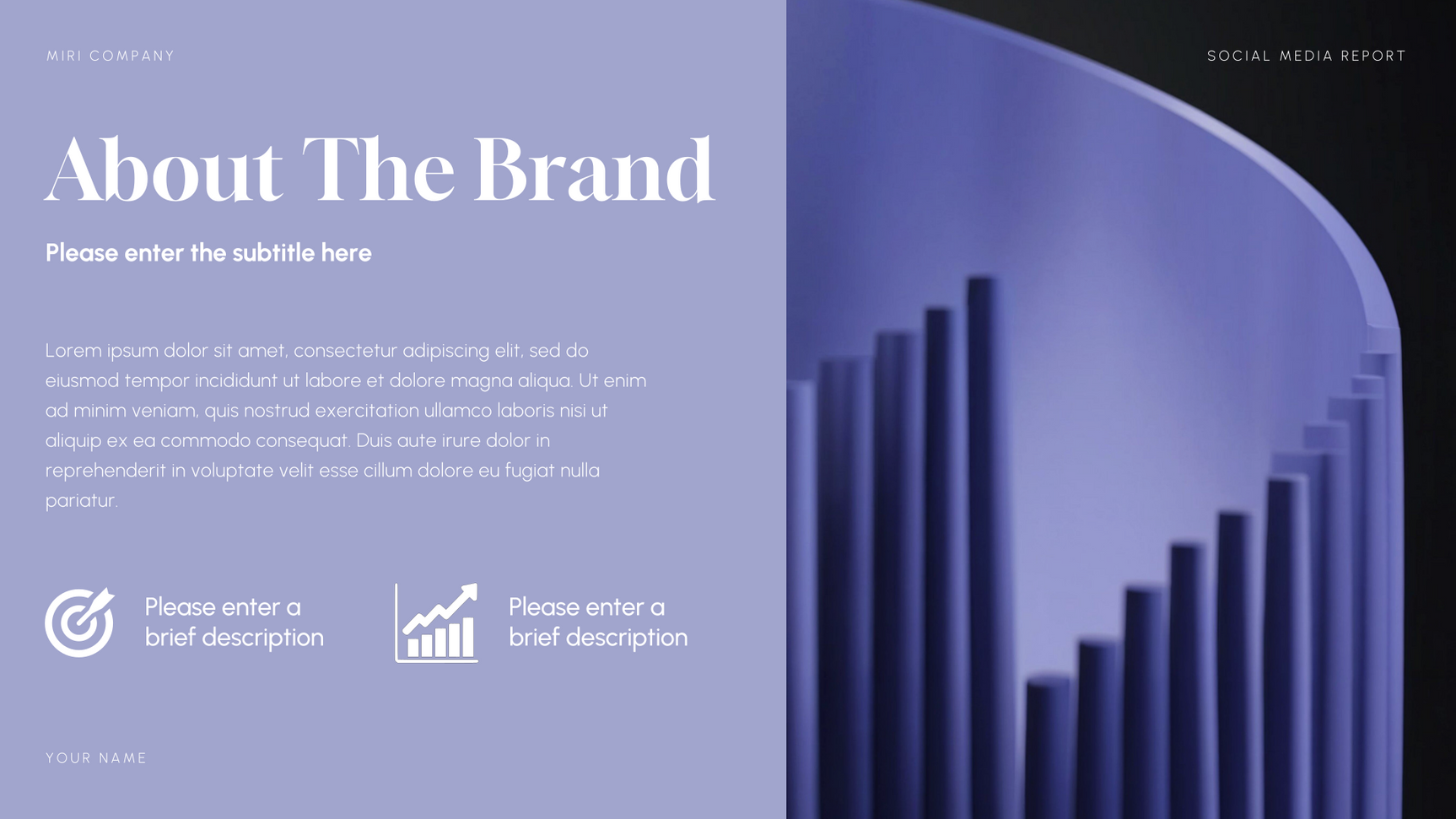 Purple Modern Social Media Report