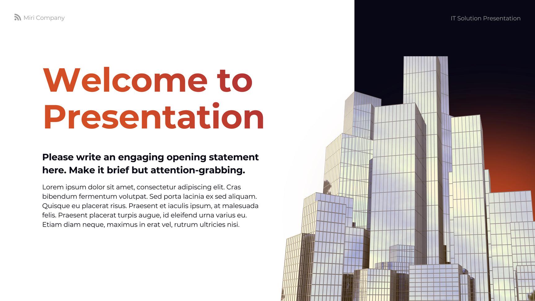 Orange Modern IT Presentation