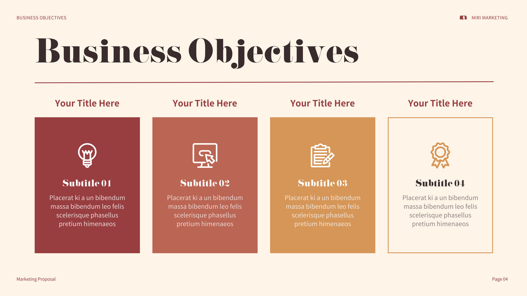 Maroon Bold Marketing Presentation