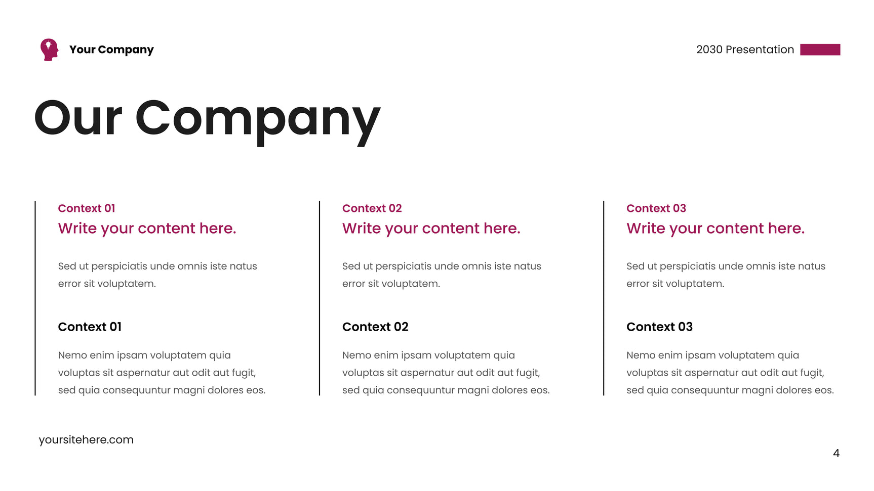Pink Modern Agency Introduction Slide