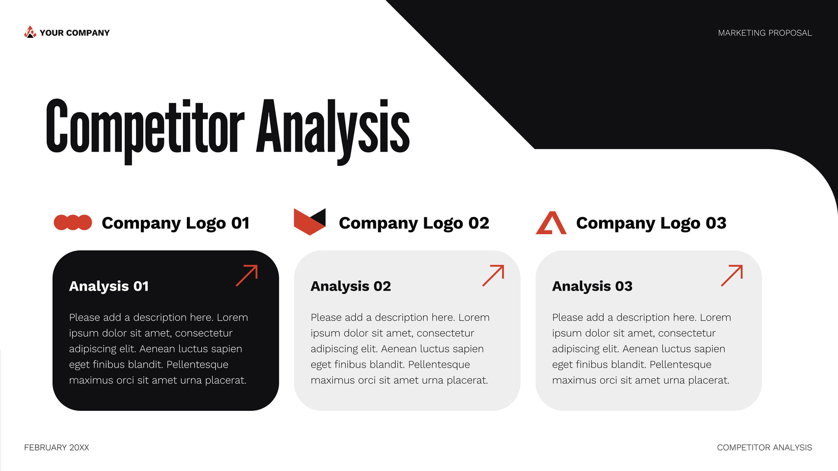 Red Geometric Marketing Proposal Document