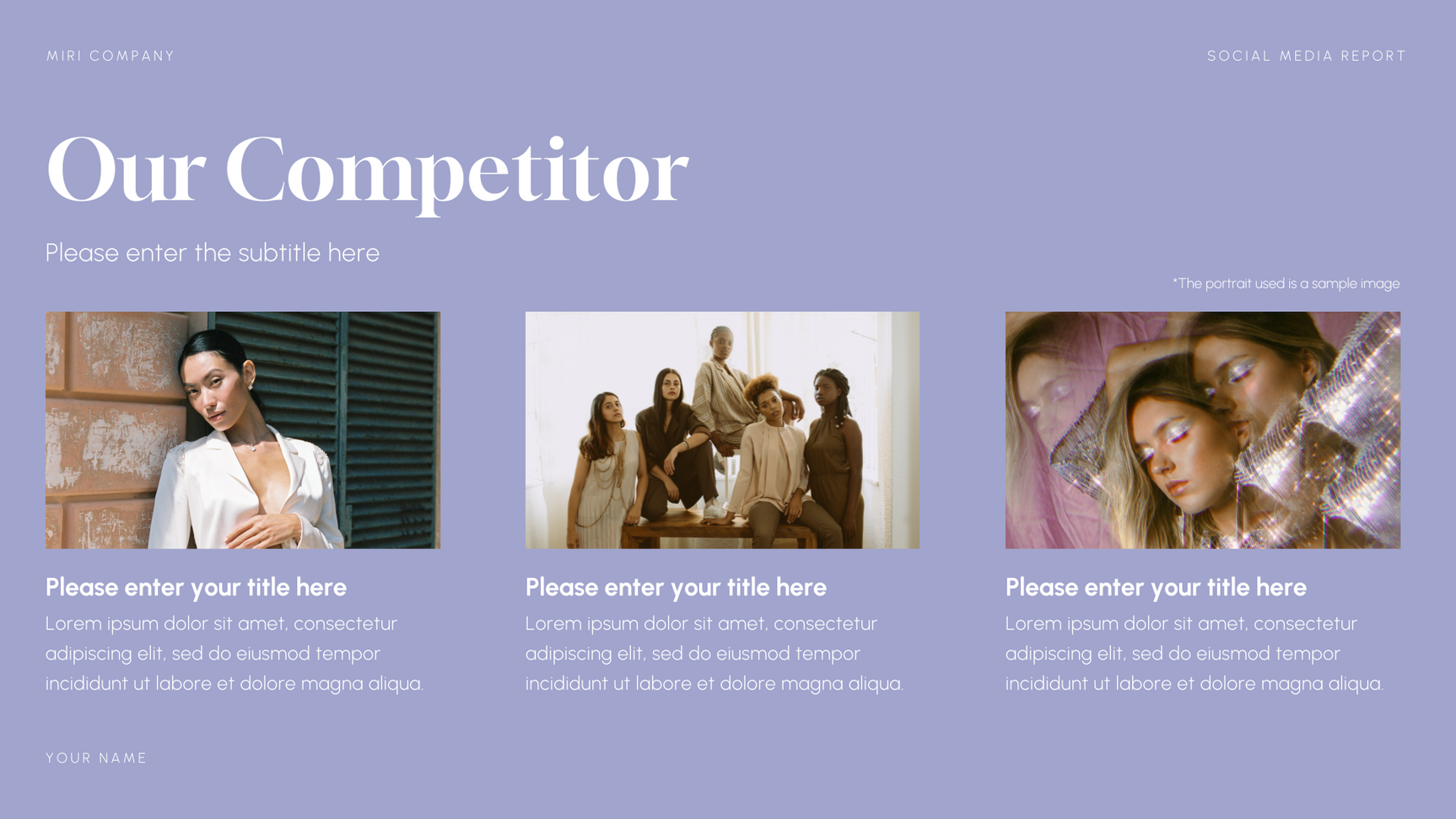Purple Modern Social Media Report