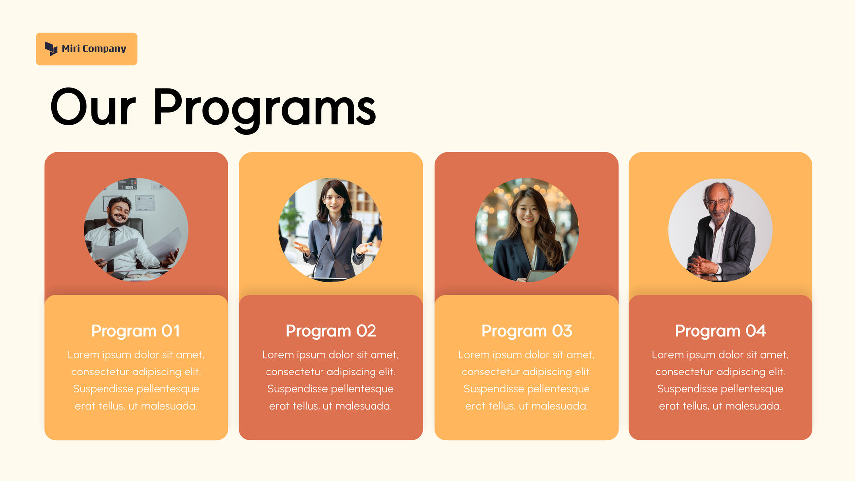 Orange And Cream Abstract Fundraising Proposal Presentation