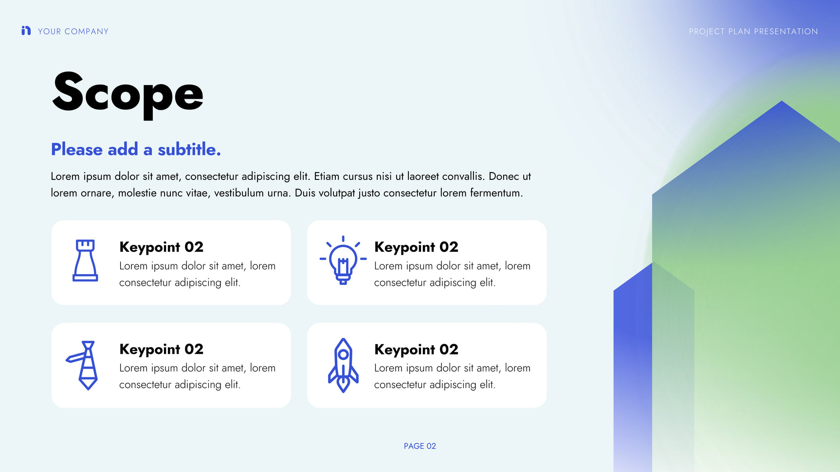 Green Blue Modern Project Presentation