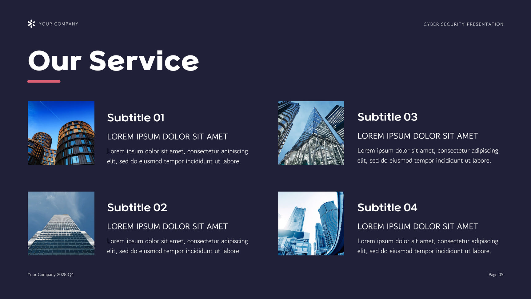 Purple Modern Cyber Security Agency Presentation