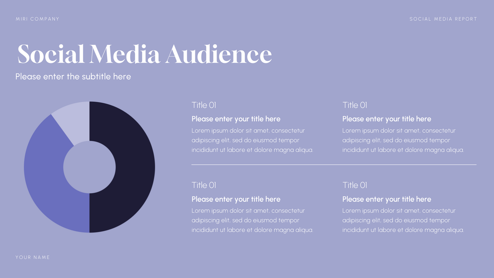 Purple Modern Social Media Report