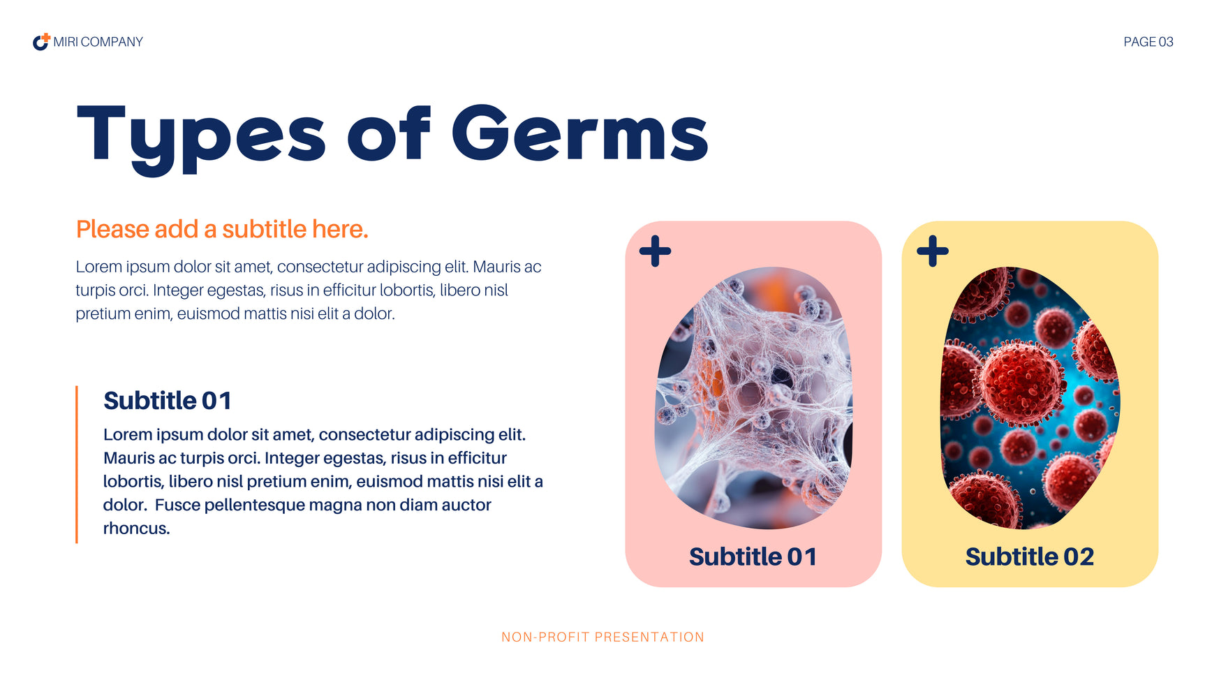 Navy Orange Abstract Health Report