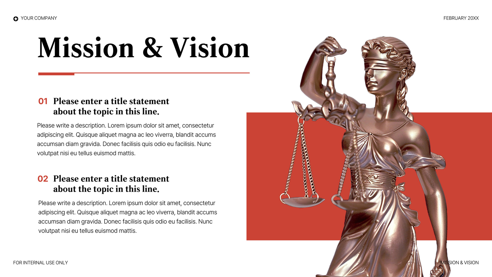 Red Elegant Legal Presentation