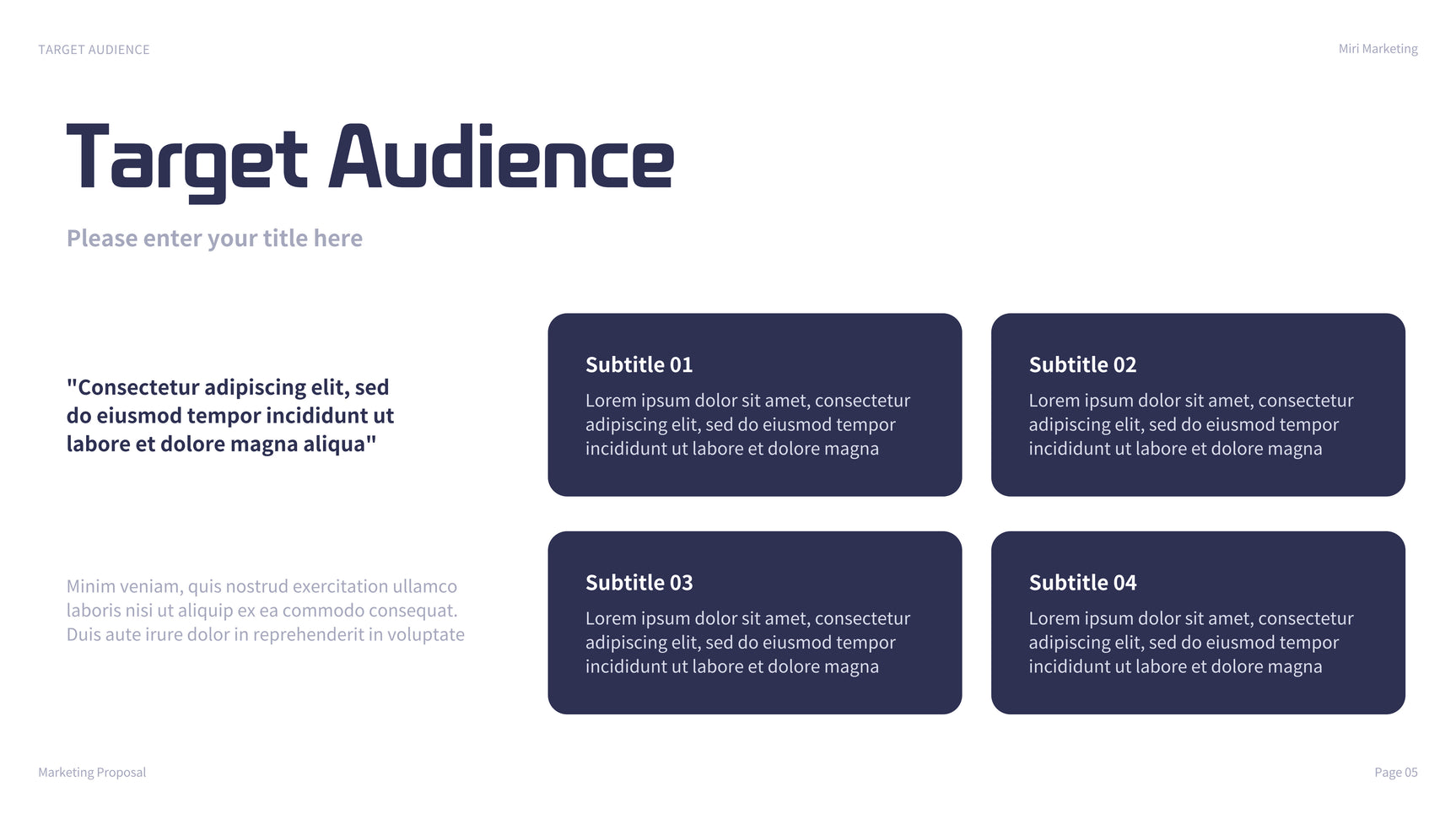 Navy Modern Marketing Presentation