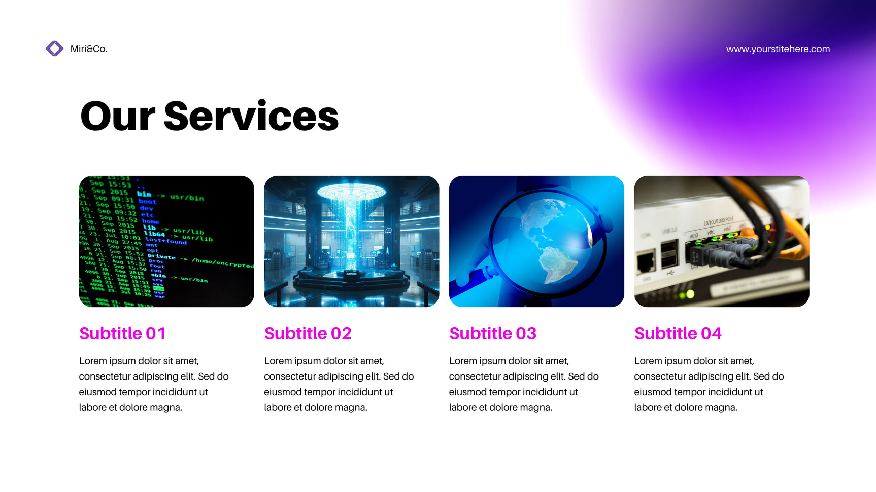 Purple Modern Cybersecurity Promotion