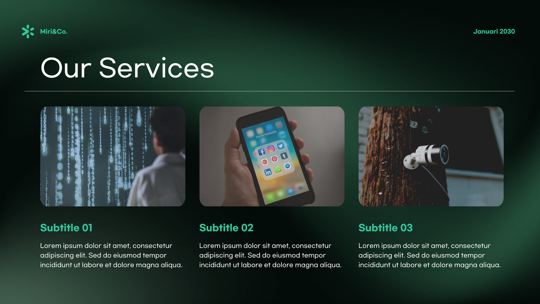Green Modern Cybersecurity Advertisement