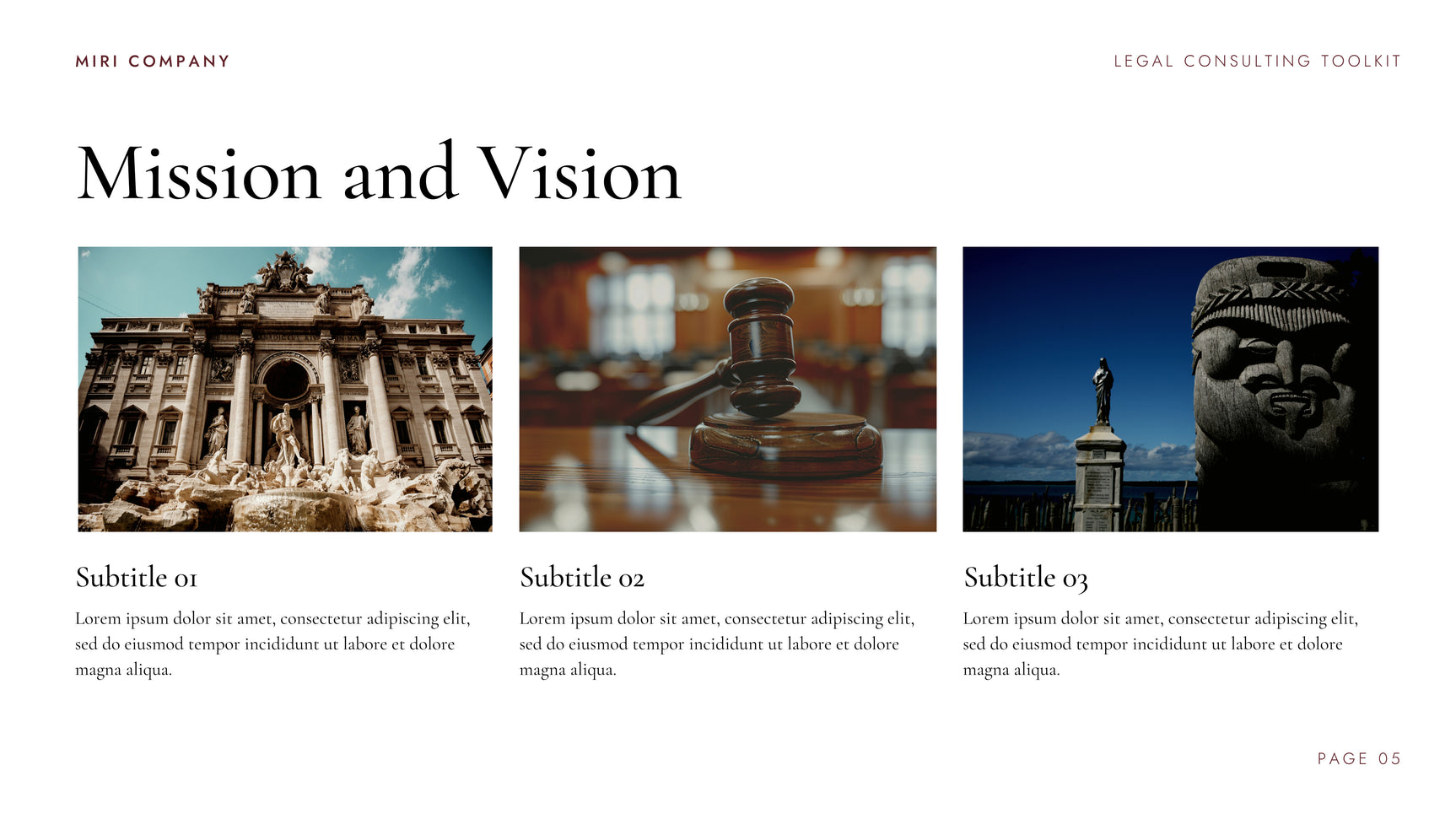 Maroon Professional Legal Consulting Toolkit Presentation