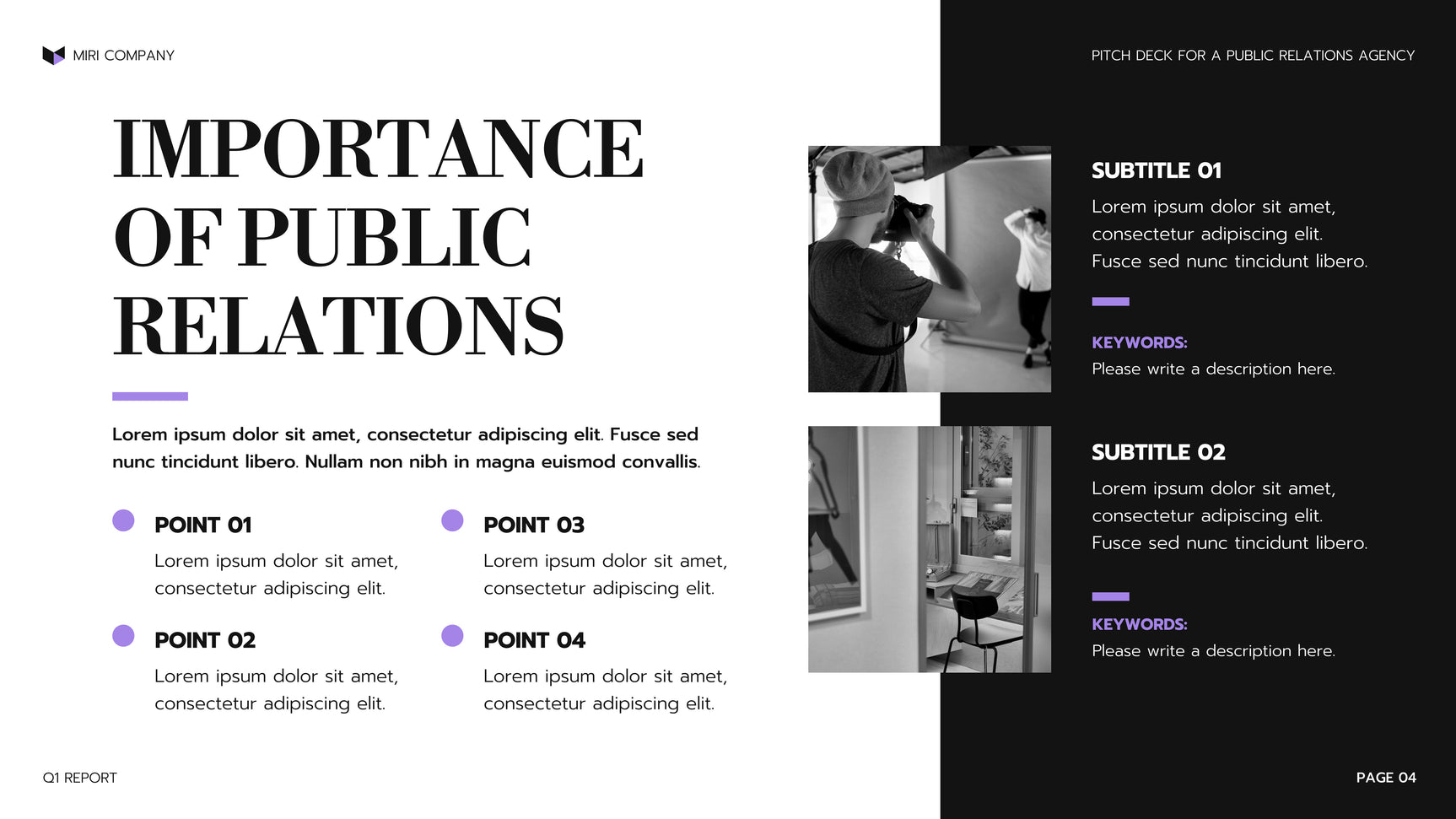 Purple Modern Agency Presentation