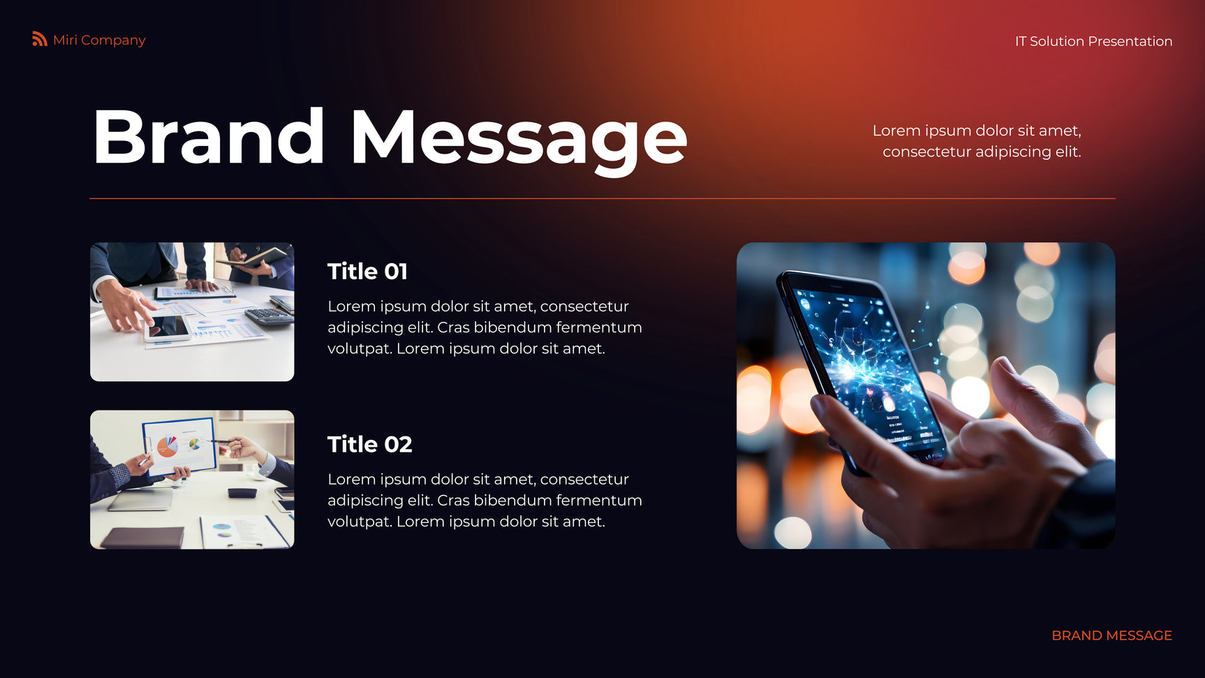 Orange Modern IT Presentation