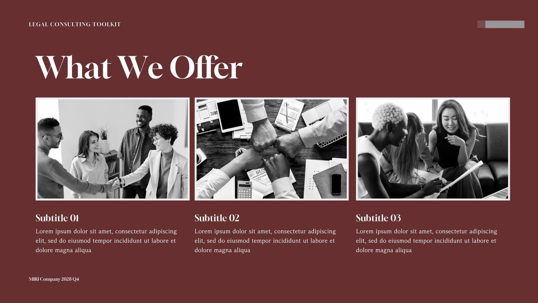 Maroon Professional Legal Consulting Toolkit Presentation