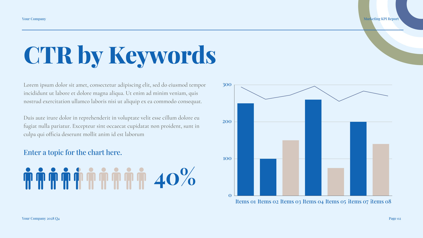 Blue Modern Marketing Report