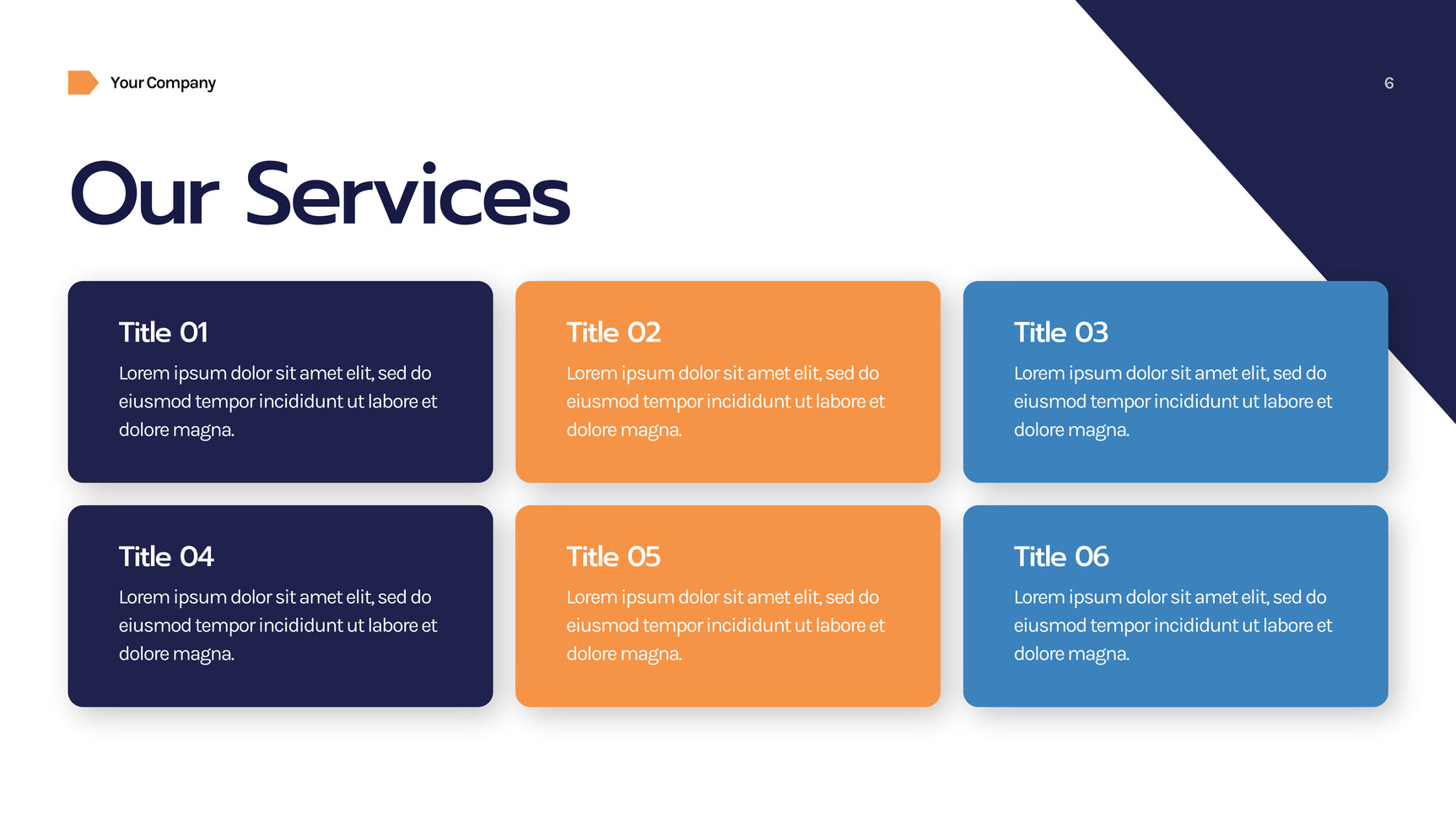 Navy Geometric Business Presentation