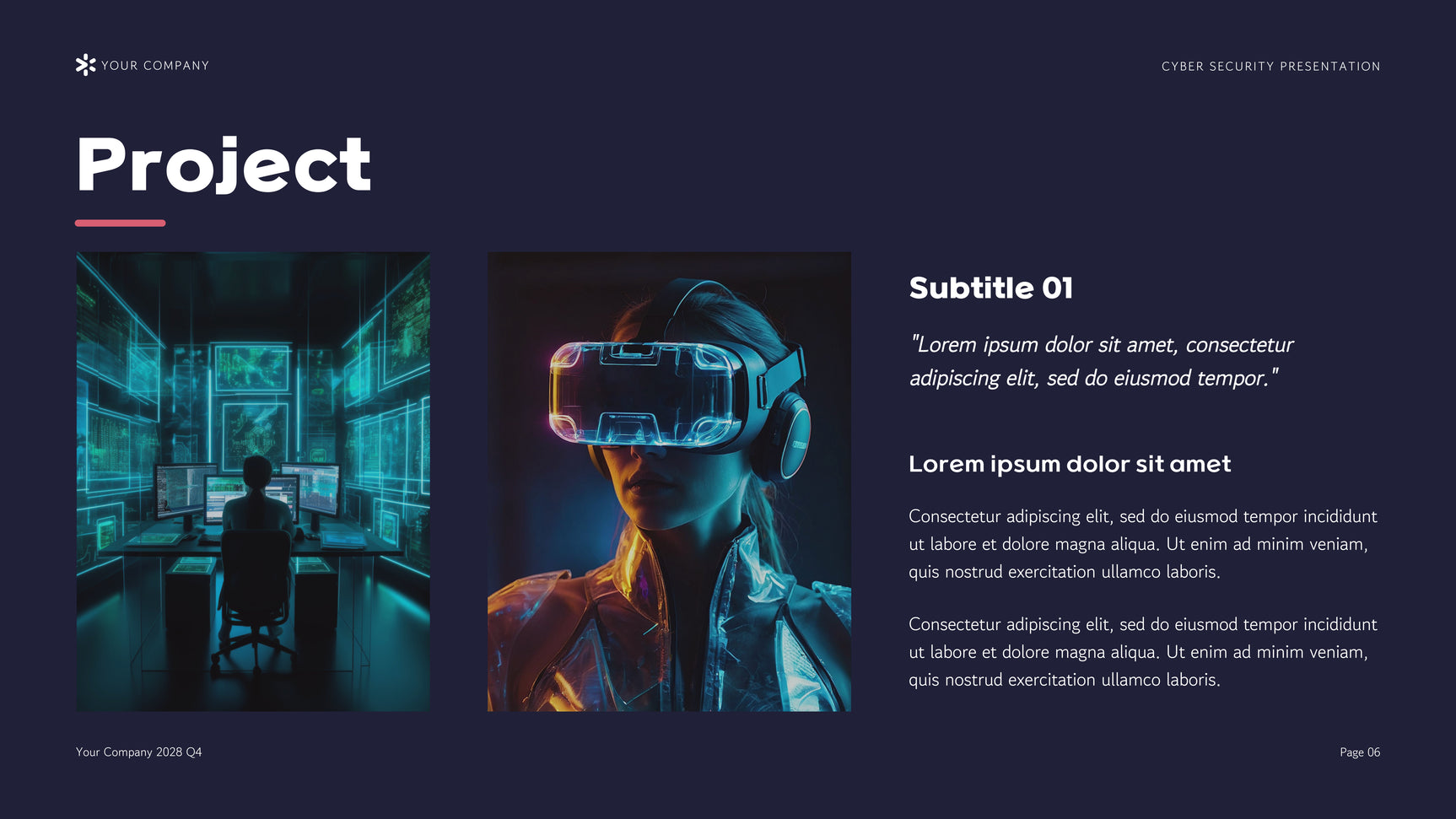 Purple Modern Cyber Security Agency Presentation