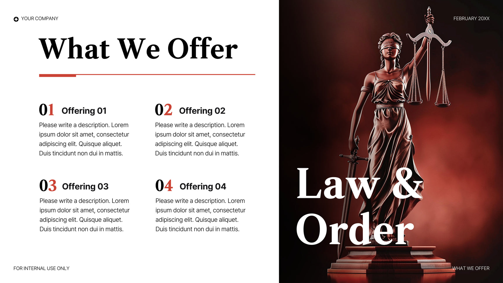 Red Elegant Legal Presentation