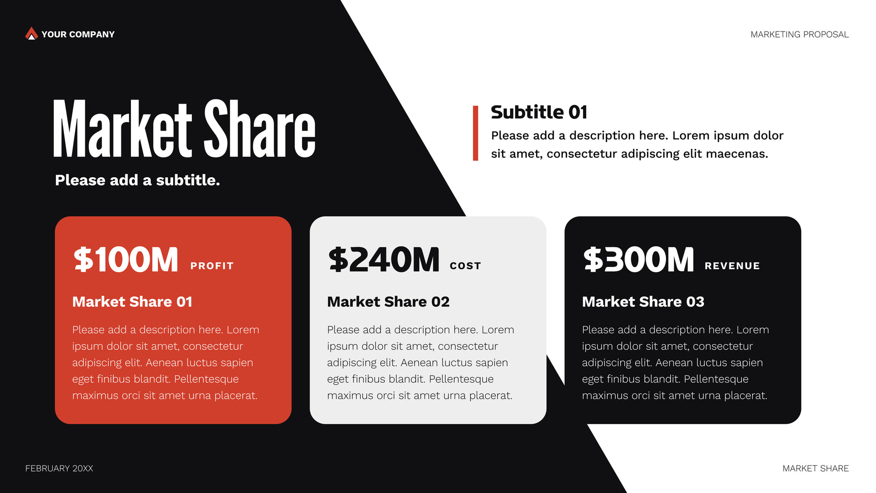 Red Geometric Marketing Proposal Document