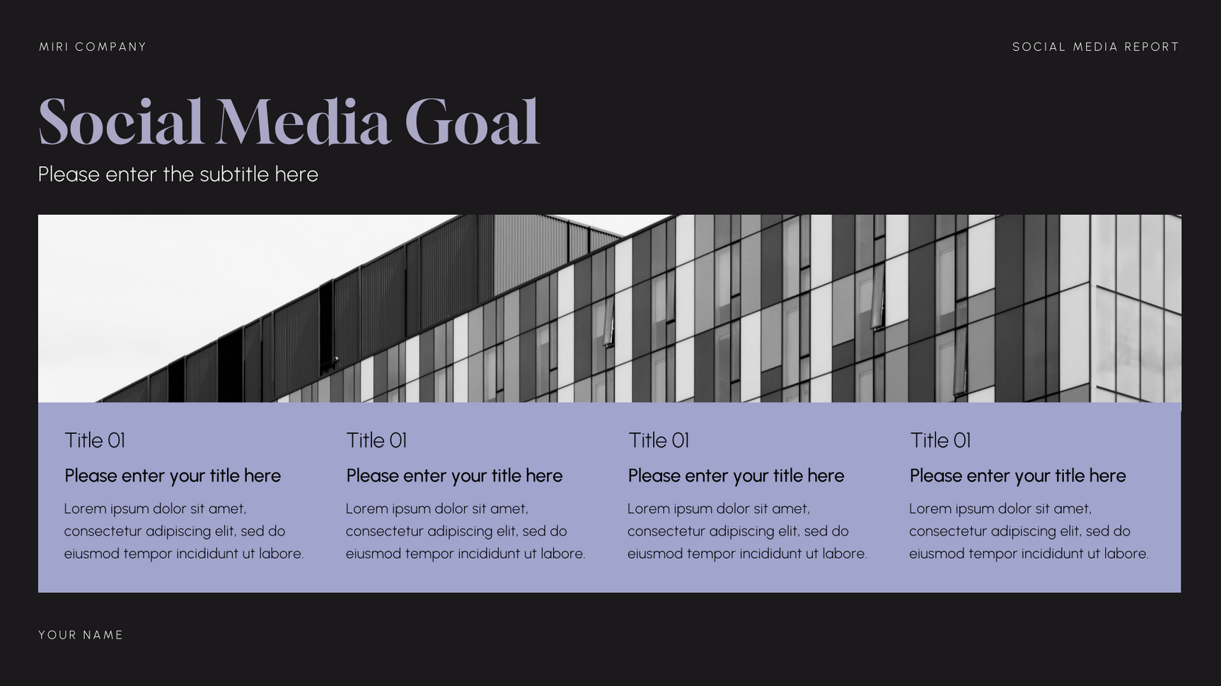 Purple Modern Social Media Report
