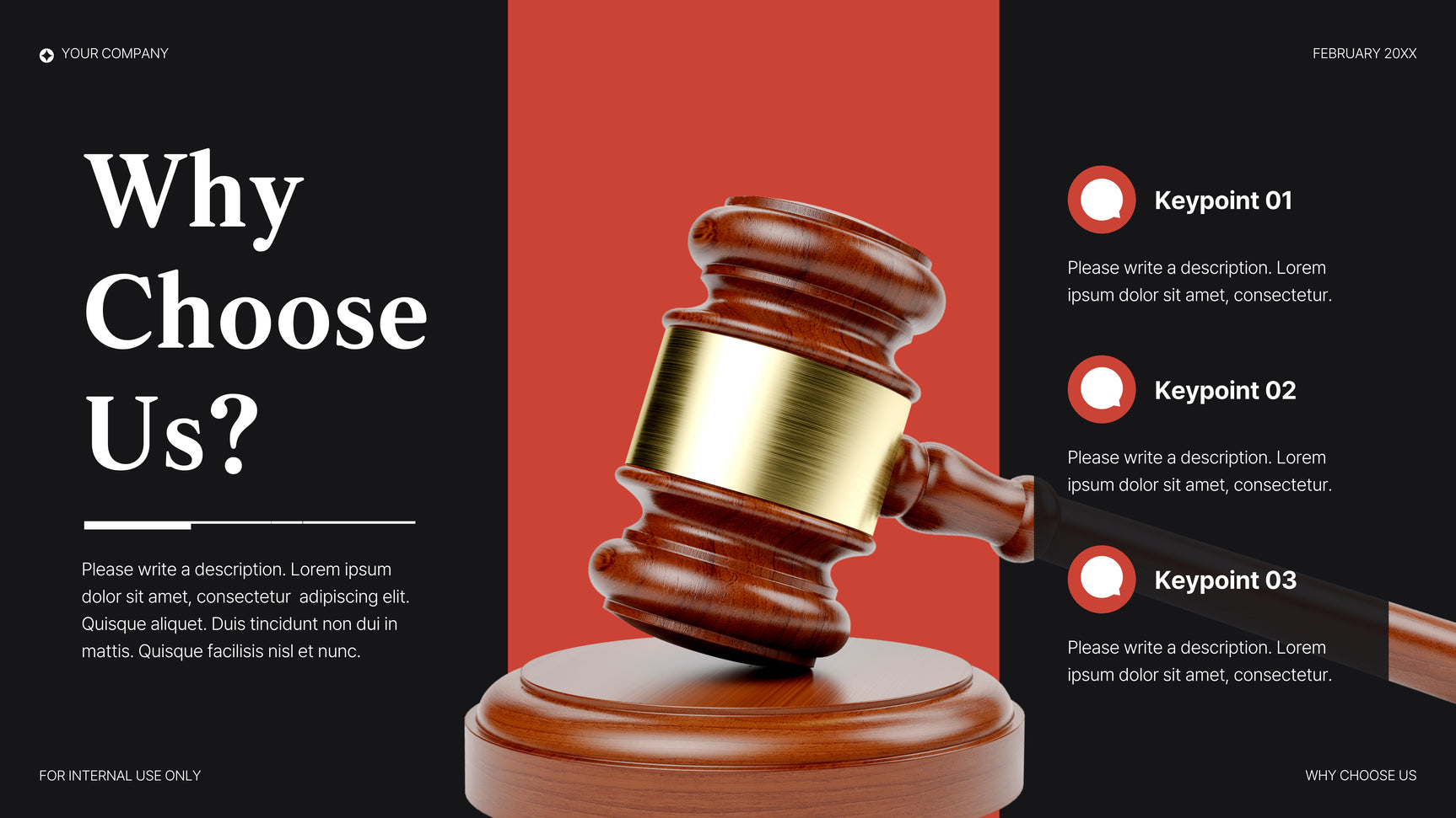 Red Elegant Legal Presentation