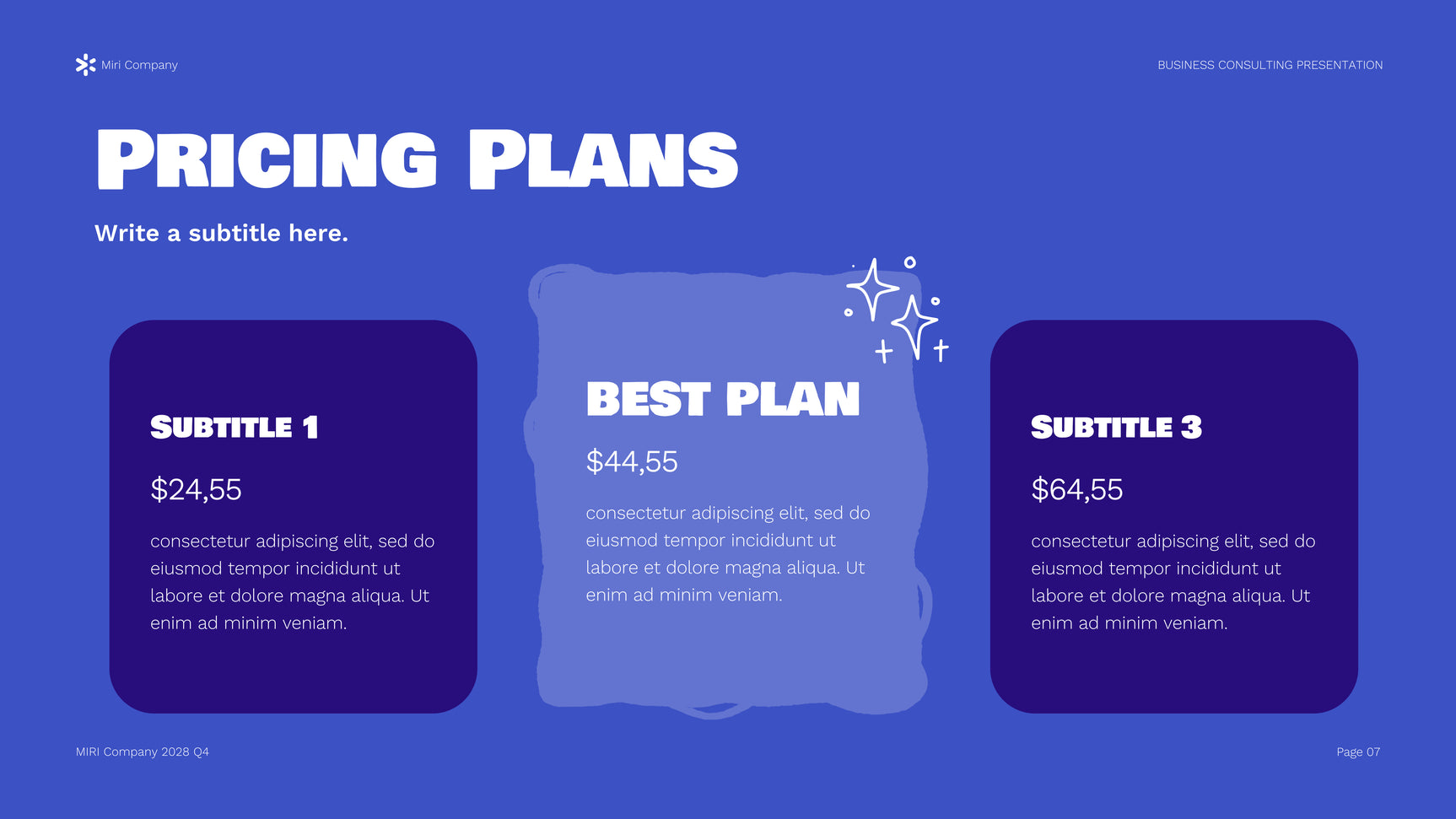 Blue Modern Business Consulting Report Presentation