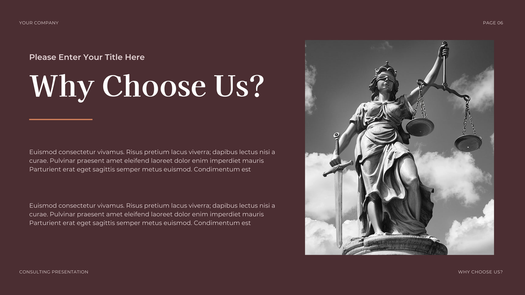 Brown Professional Legal Presentation