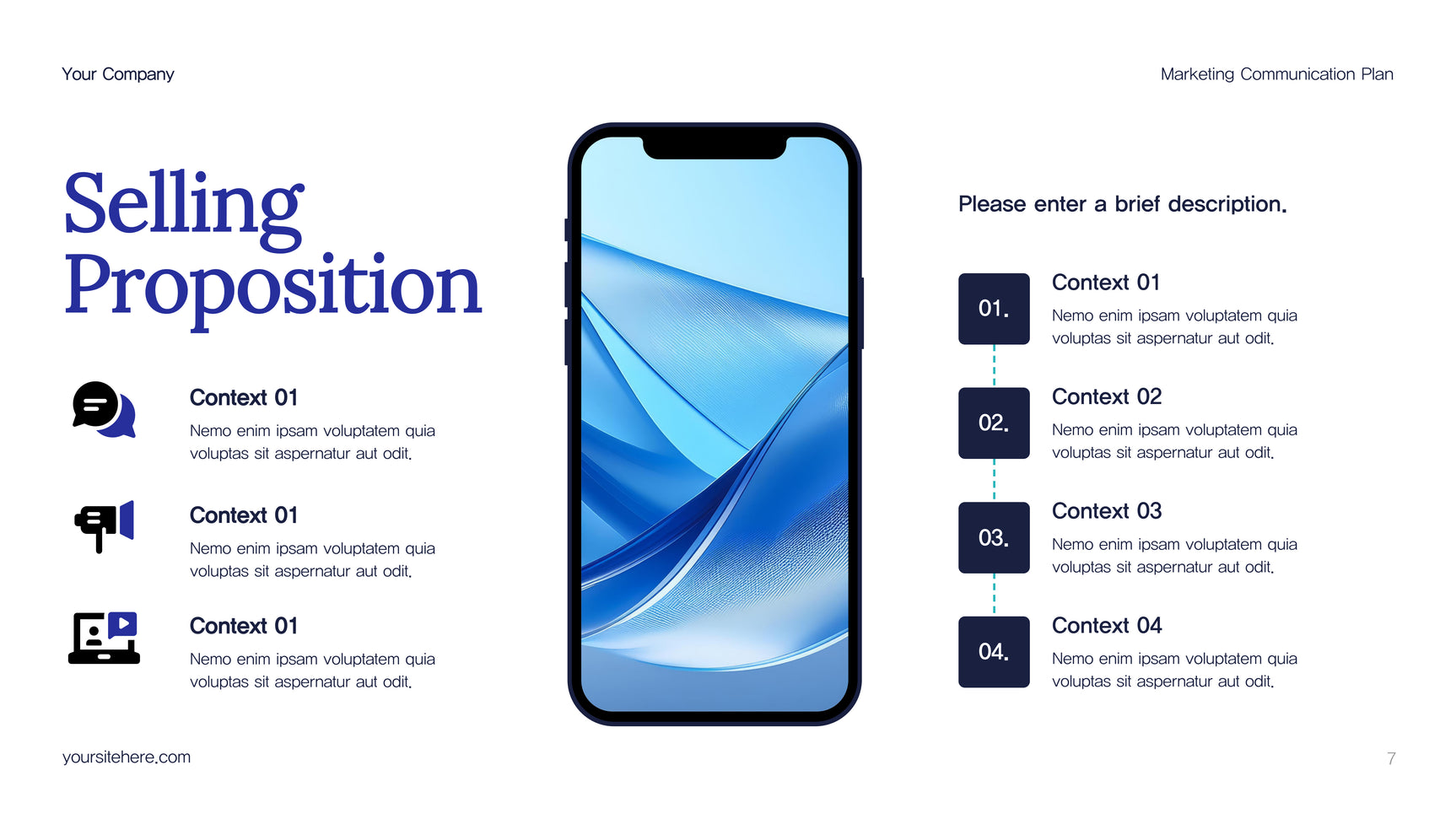 Blue Abstract Marketing Plan