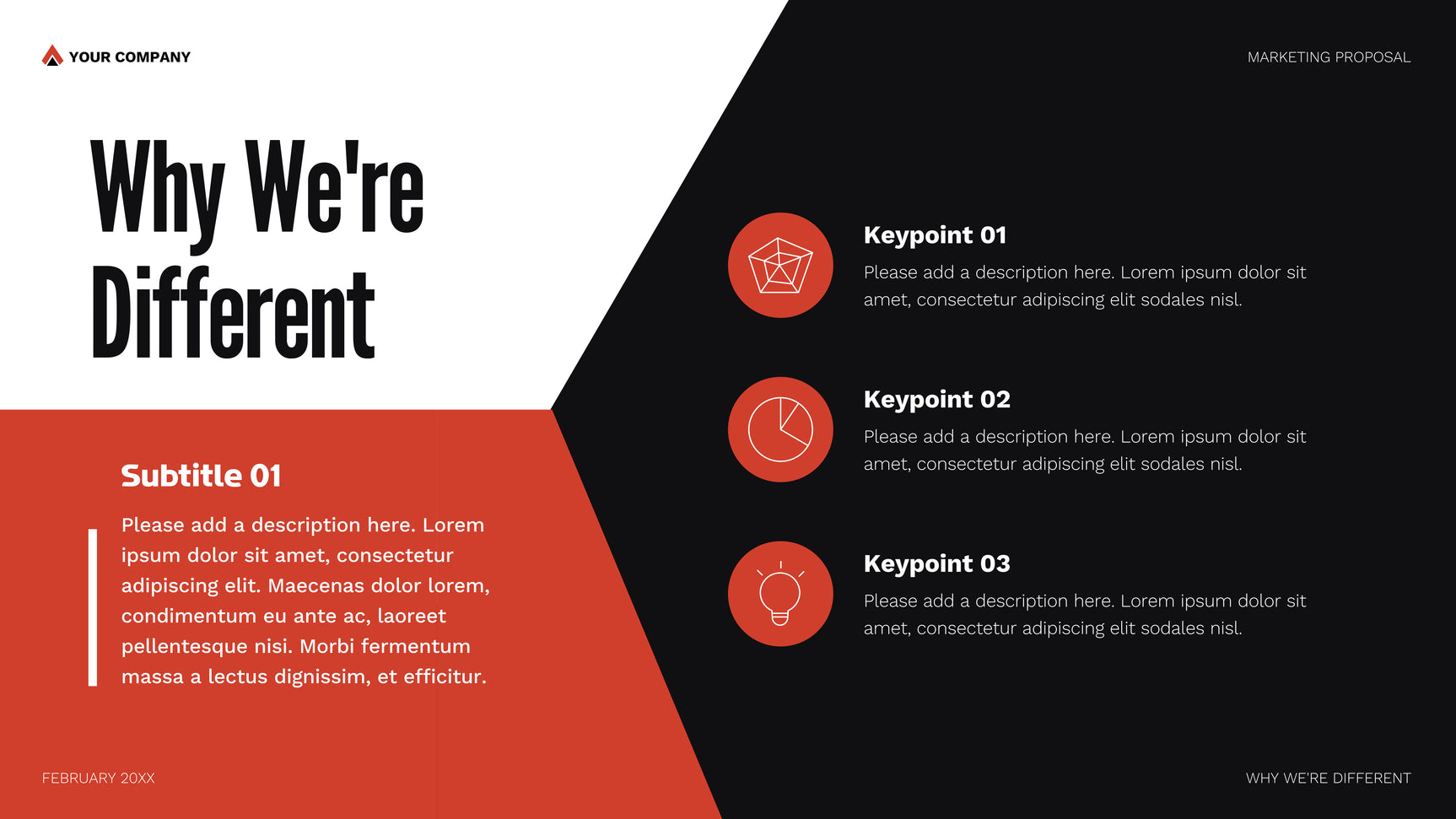 Red Geometric Marketing Proposal Document