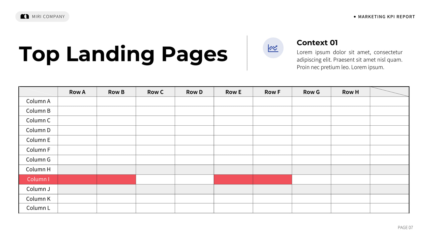Blue Modern Marketing Report