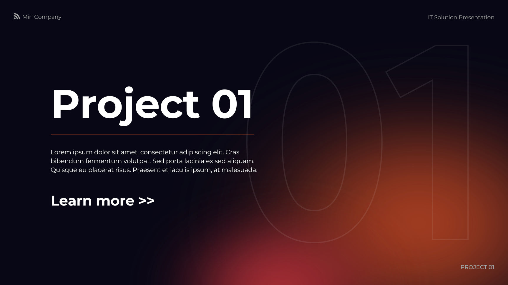 Orange Modern IT Presentation