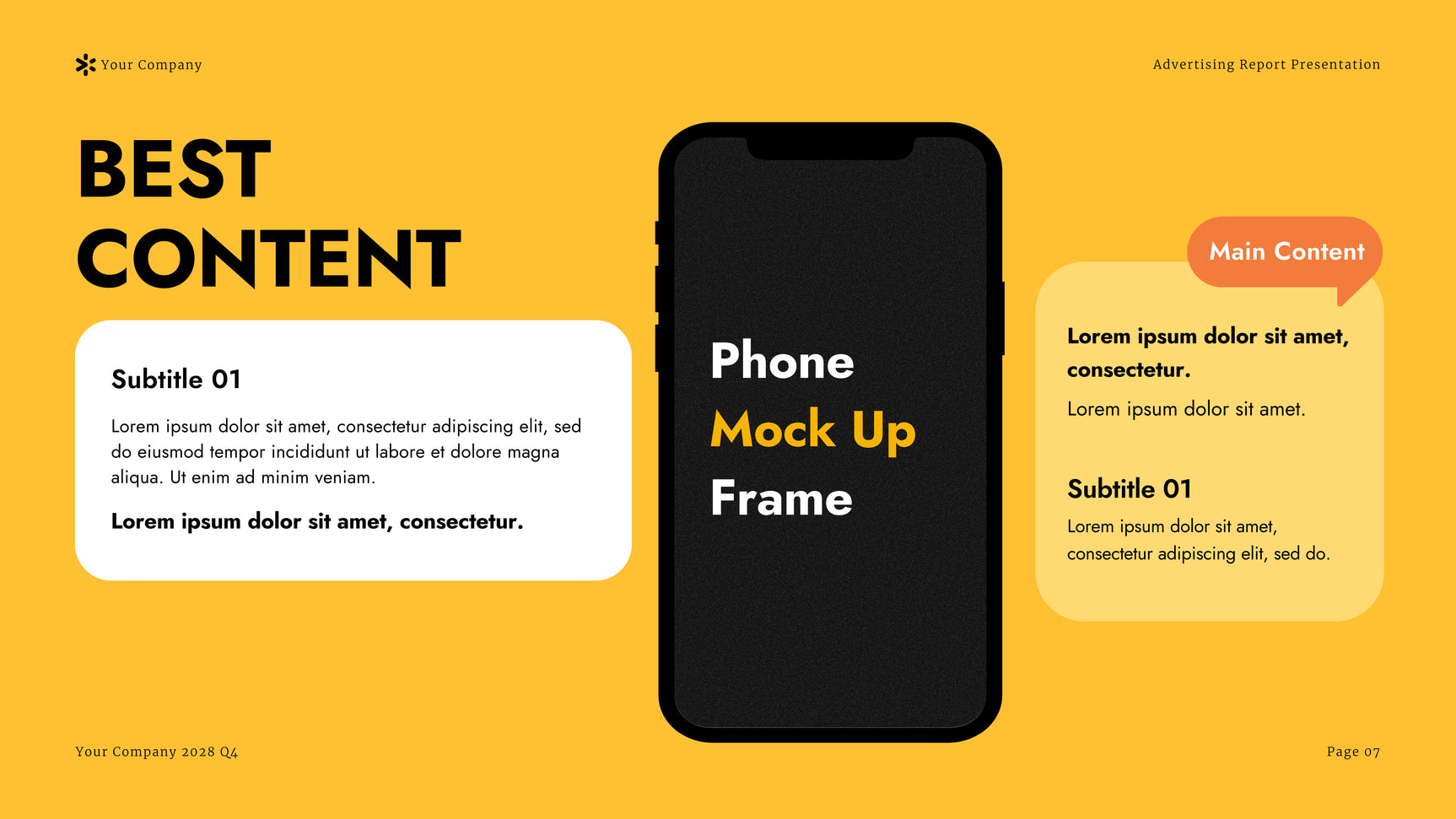 Yellow Modern Advertising Report Presentation