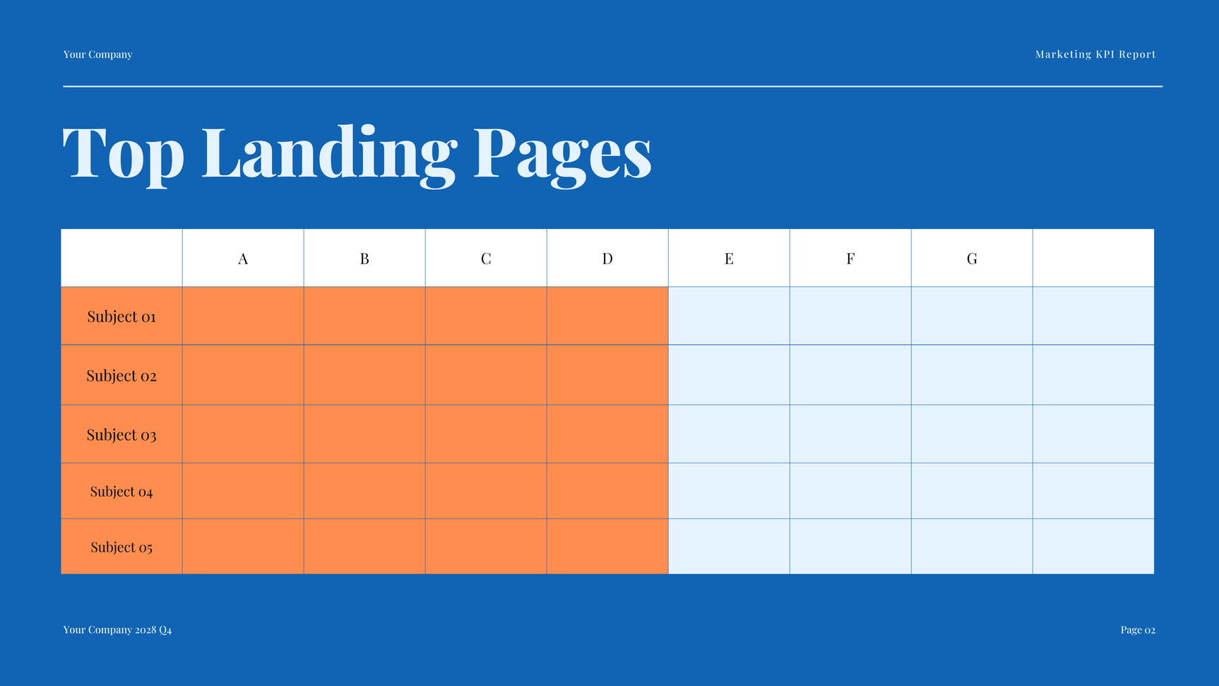 Blue Modern Marketing Report