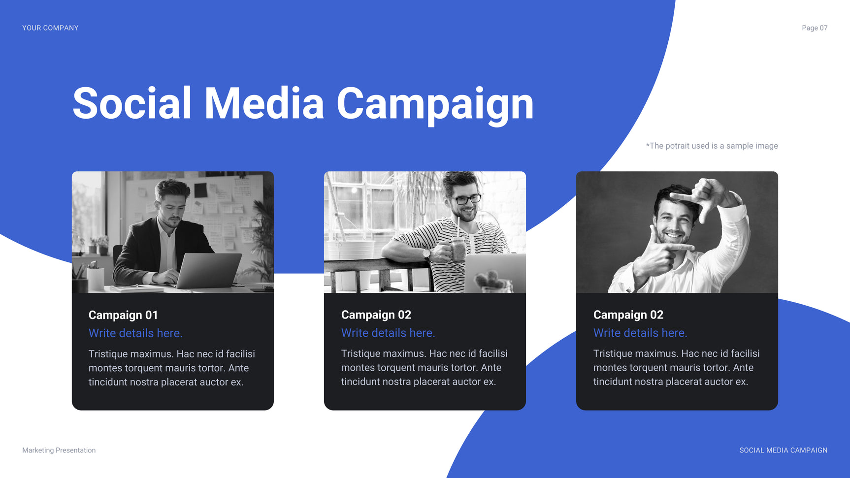 Blue Modern Social Media Report