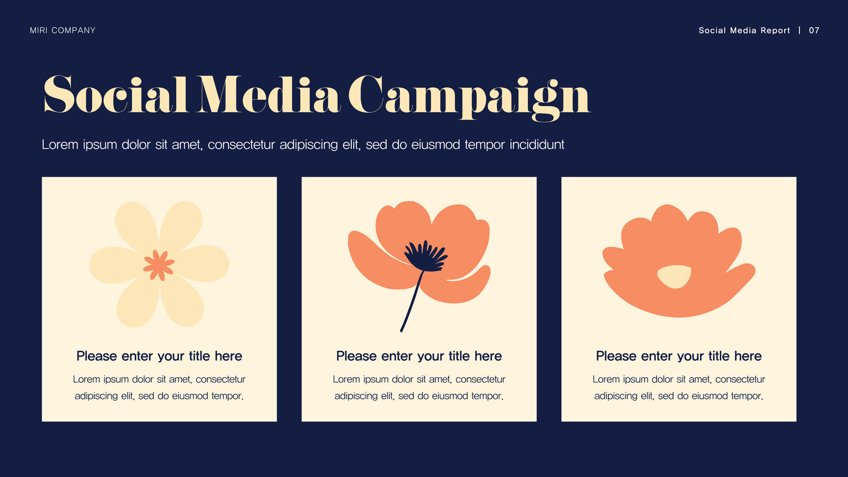 Navy Floral Media Report