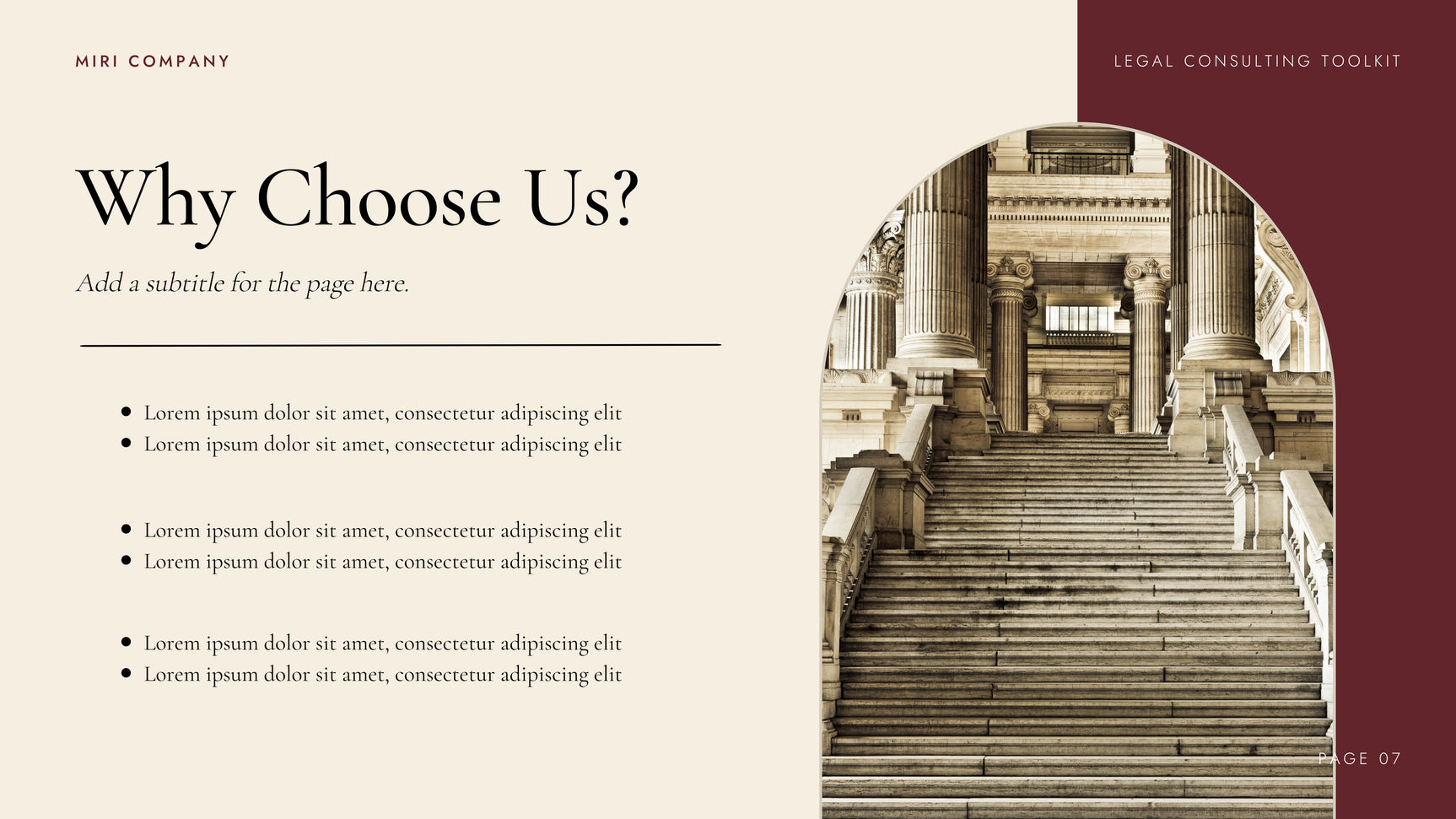Maroon Professional Legal Consulting Toolkit Presentation