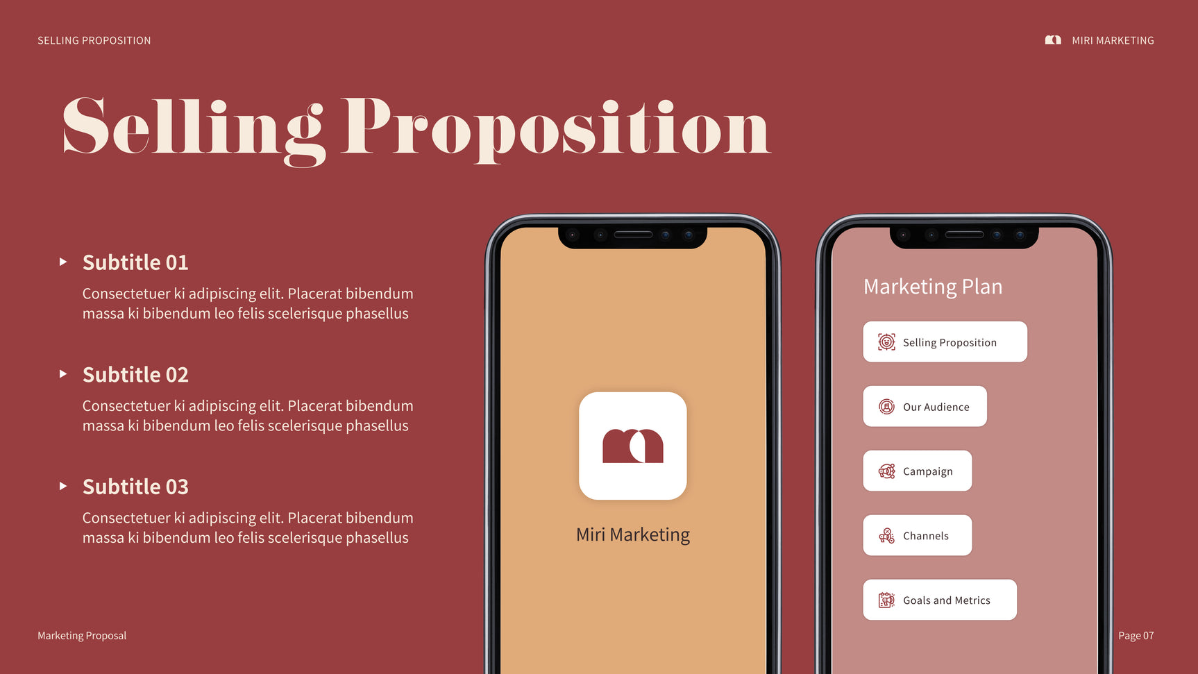 Maroon Bold Marketing Presentation