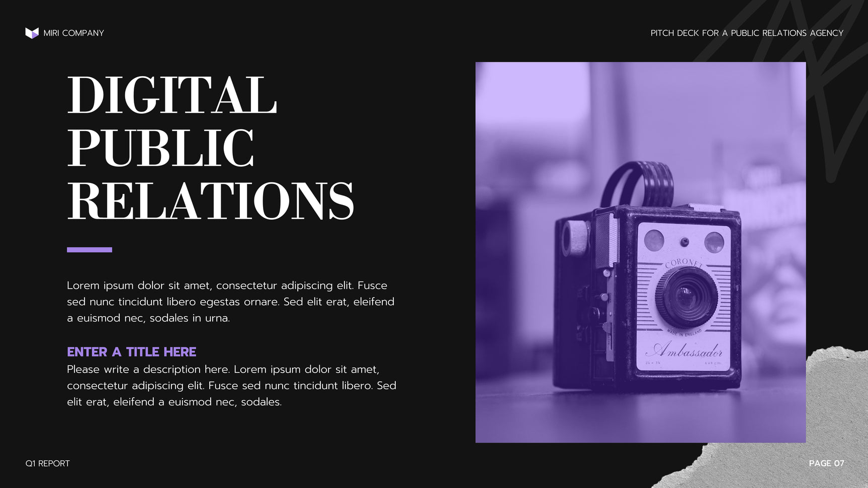 Purple Modern Agency Presentation