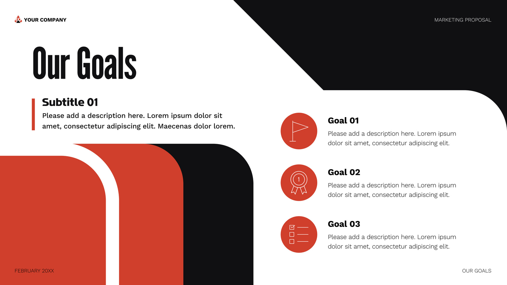 Red Geometric Marketing Proposal Document