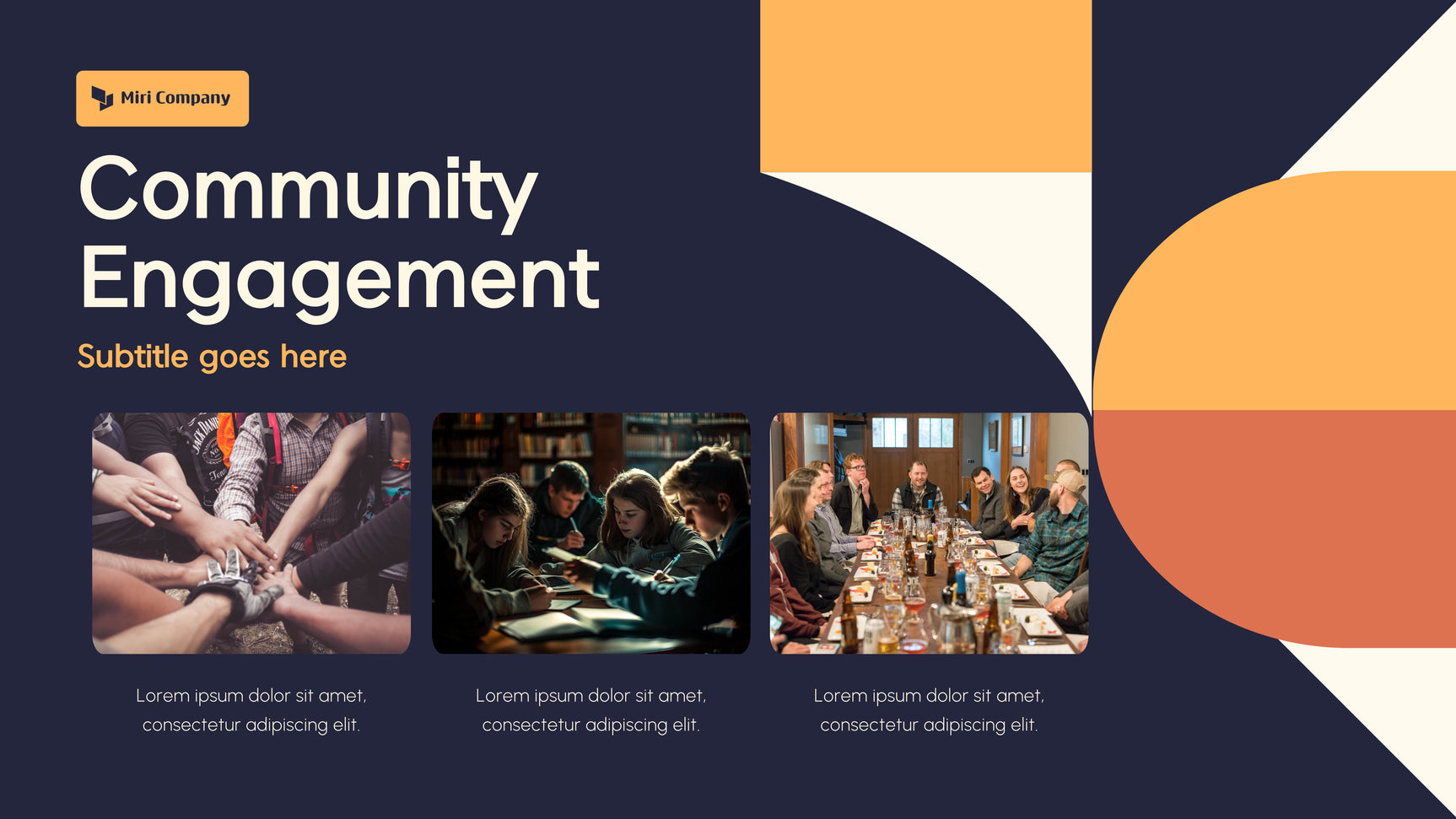 Orange And Cream Abstract Fundraising Proposal Presentation