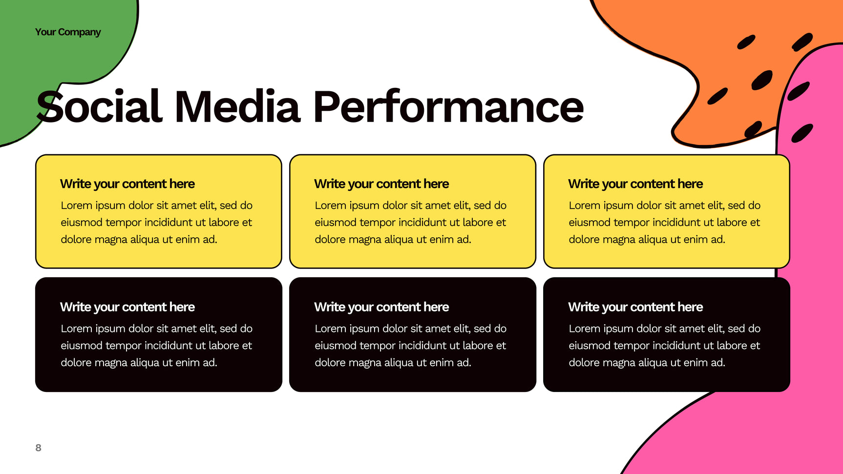Colorful Abstract Social Media Report