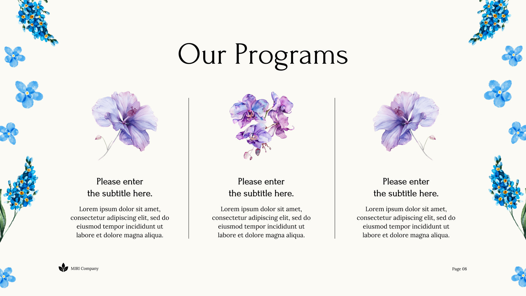 Blue Floral Nonprofit Sustainable Earth Presentation