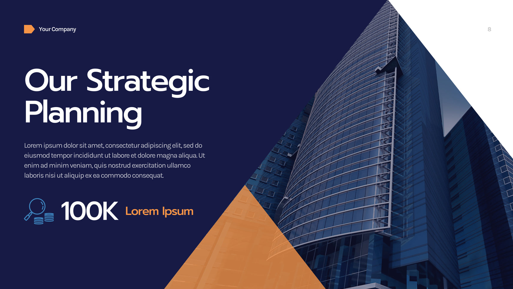 Navy Geometric Business Presentation