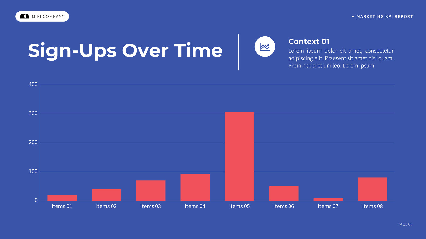 Blue Modern Marketing Report