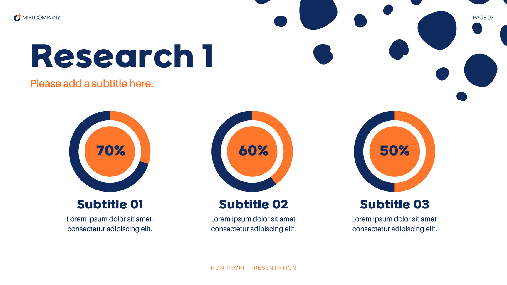 Navy Orange Abstract Health Report