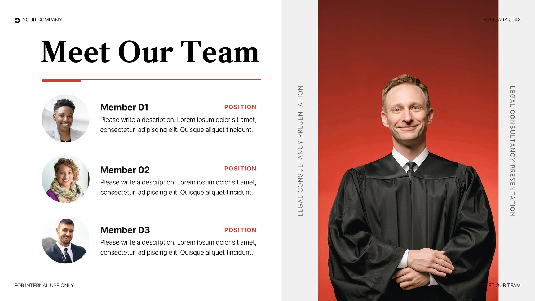 Red Elegant Legal Presentation