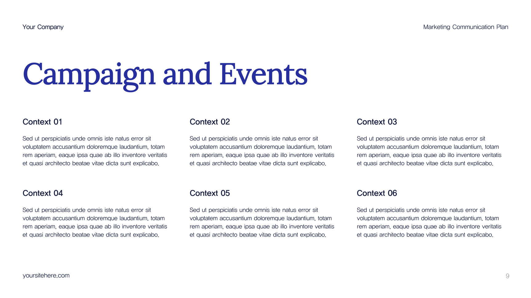 Blue Abstract Marketing Plan